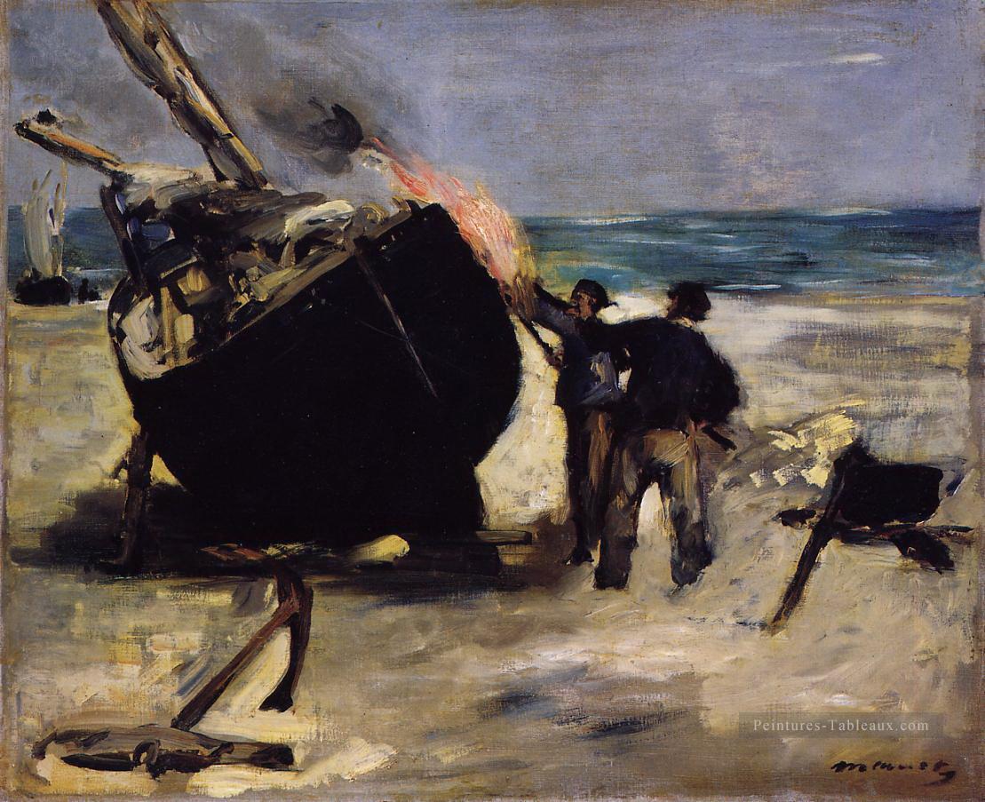 Tannant le bateau Édouard Manet Peintures à l'huile